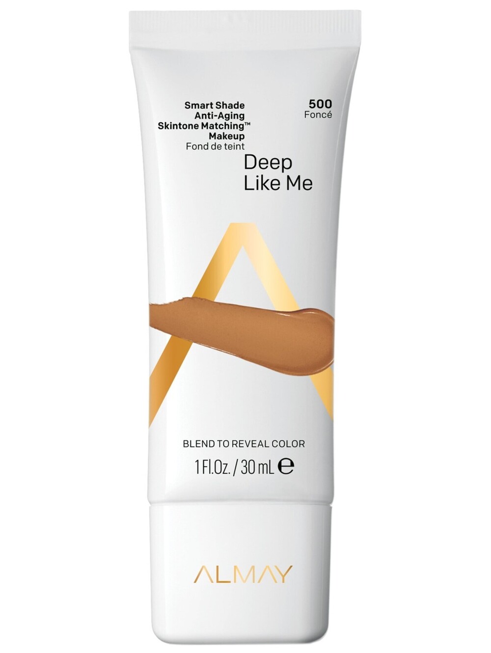 NEW Almay Smart Shade Anti-Aging Skin Tone Matching Makeup, 500 Deep Like Me